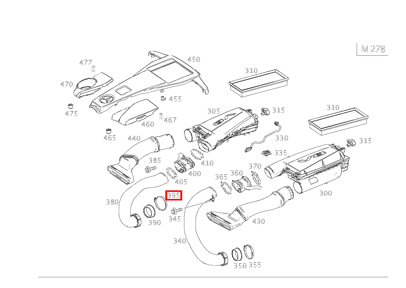 Schlauchschelle Reinluftleitung rechts; 60-80 MM S 500 4MATIC Maybach 222