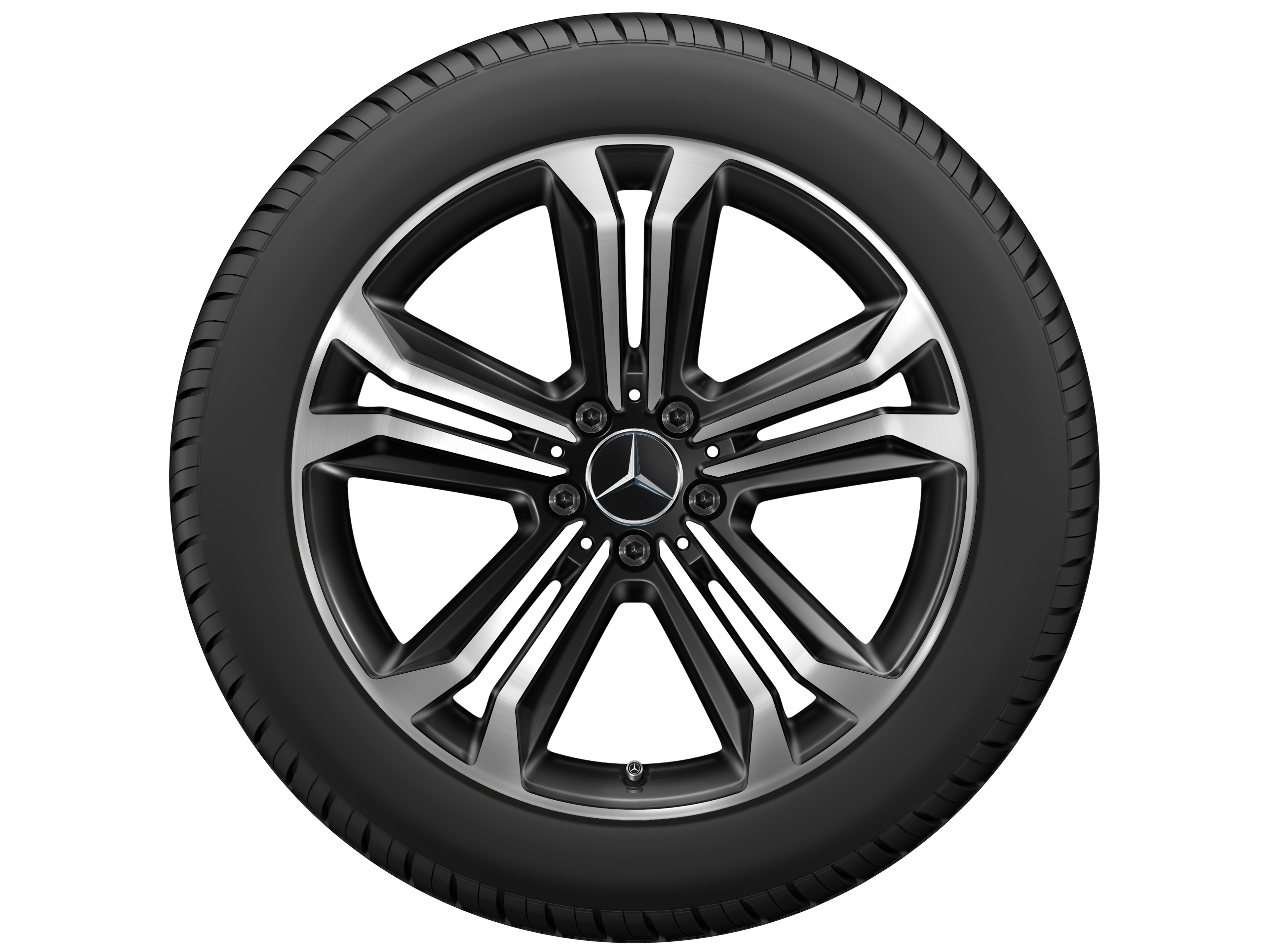 Mercedes-Benz - 5-Doppelspeichen-Rad, 48,3 cm (19 Zoll), glanzgedr 5-Doppelspeichen-Rad, 48,3 cm (19 Zoll), glanzgedr