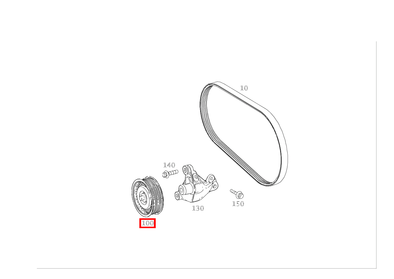 Umlenkrolle KEILRIEMEN EQC 400 4MATIC 293 Umlenkrolle KEILRIEMEN EQC 400 4MATIC 293