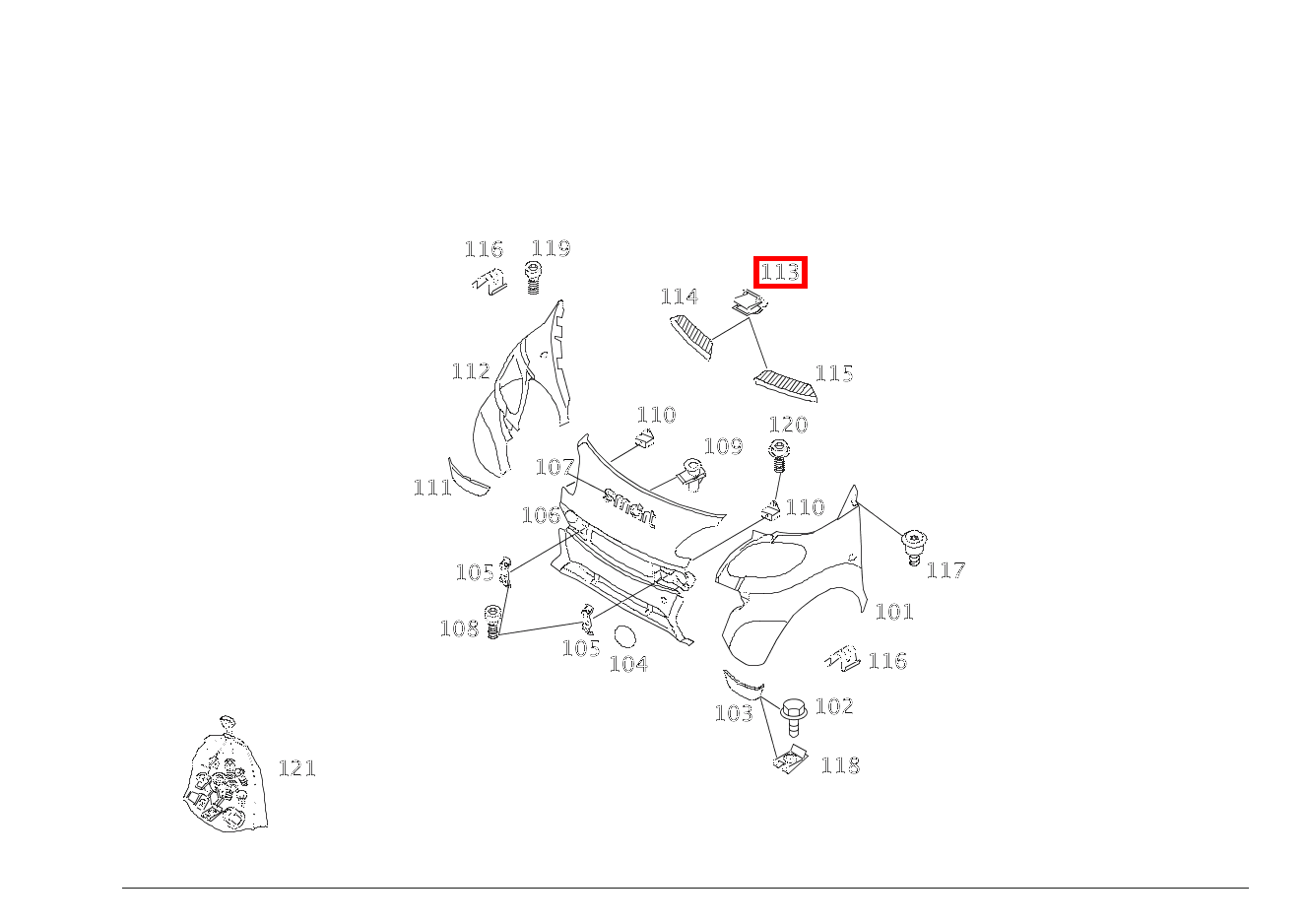 SCHARNIER CLIP GLC 300 de 4MATIC 254 SCHARNIER CLIP GLC 300 de 4MATIC 254
