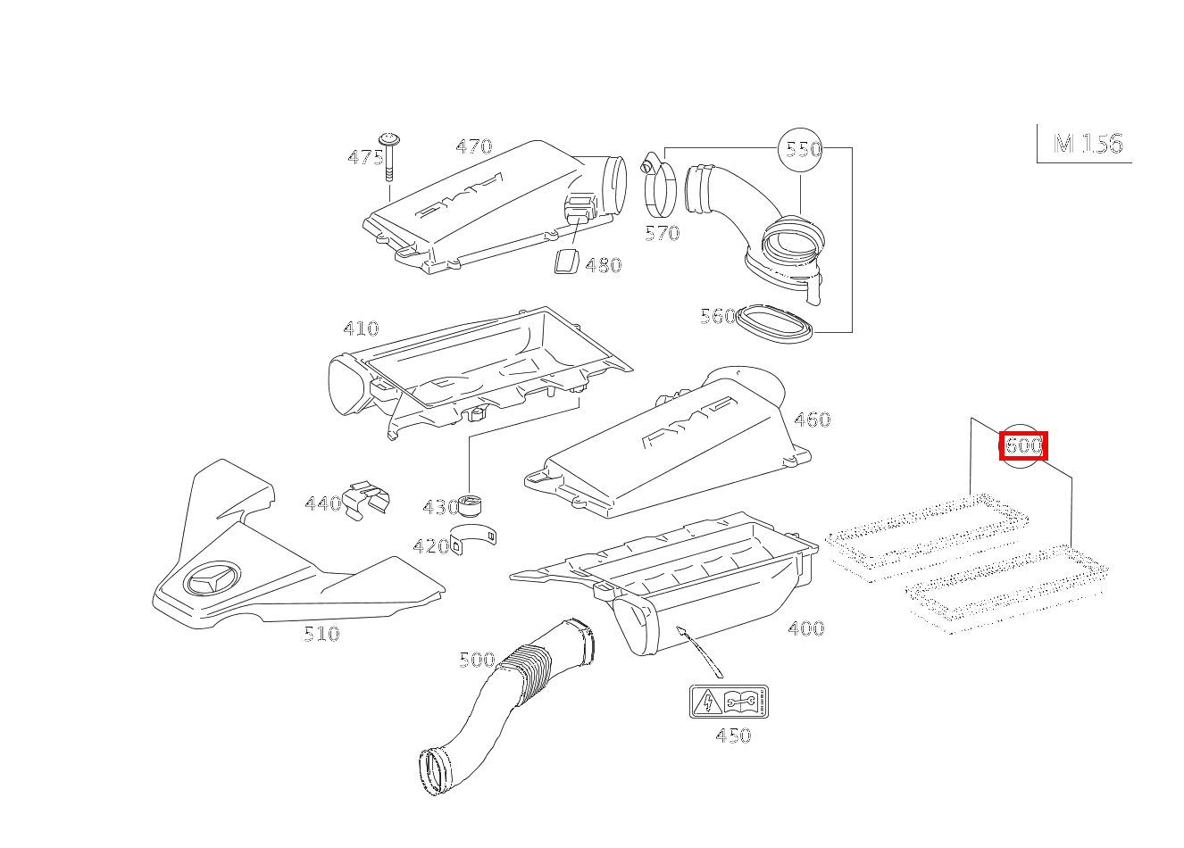 Filtereinsatz TEILESATZ ML 63 AMG 4MATIC Off-Roader 164