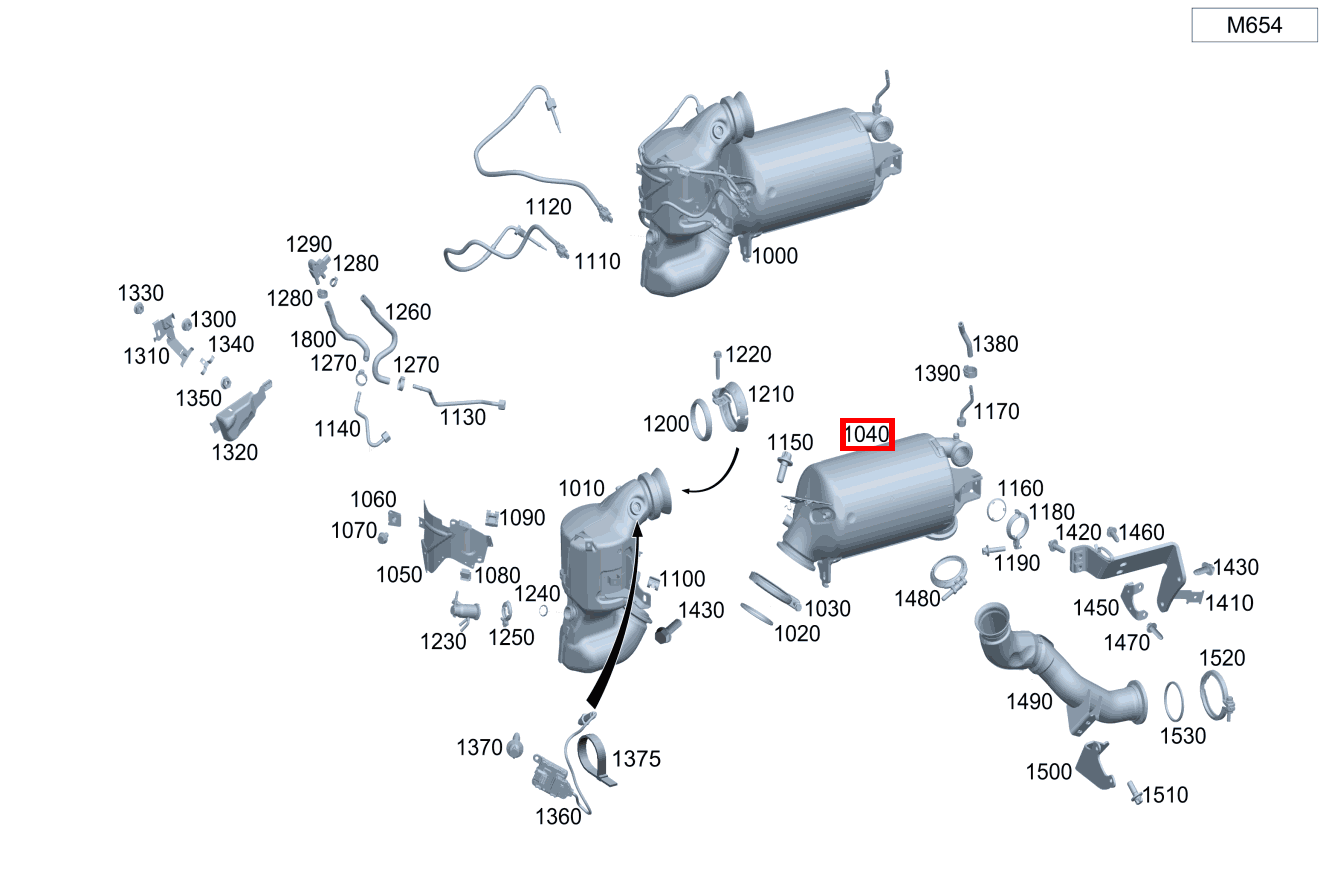 Dieselpartikelfilter Partikelfilter GLC 220 d 4MATIC 254 Dieselpartikelfilter Partikelfilter GLC 220 d 4MATIC 254