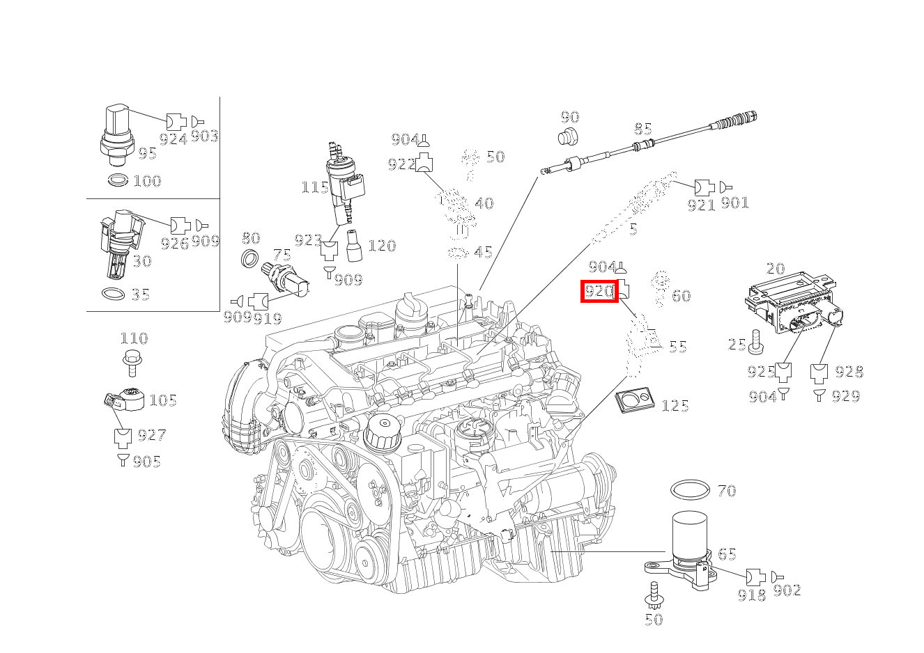 Kupplungsgehäuse 2-PIN COD.B;SLK2.8 E 220 FG CDI Fahrgestell lang 211