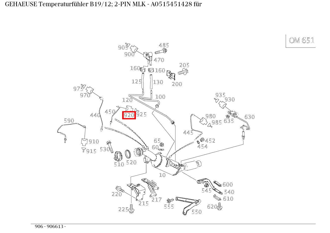 Gehäuse Temperaturfühler B19/12; 2-PIN MLK 906 Gehäuse Temperaturfühler B19/12; 2-PIN MLK 906
