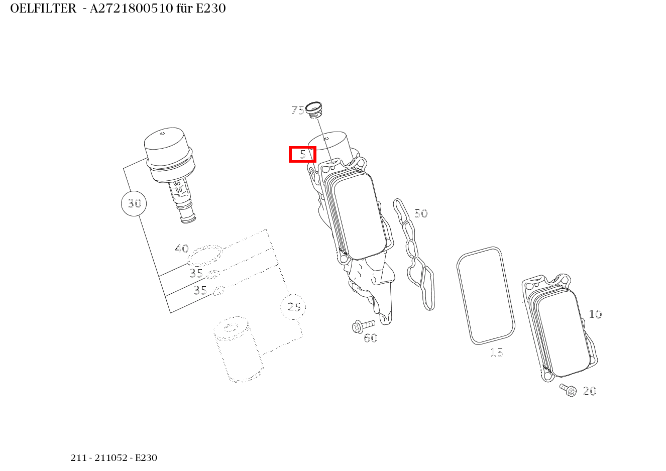 Ölfilter E230 211 Ölfilter E230 211