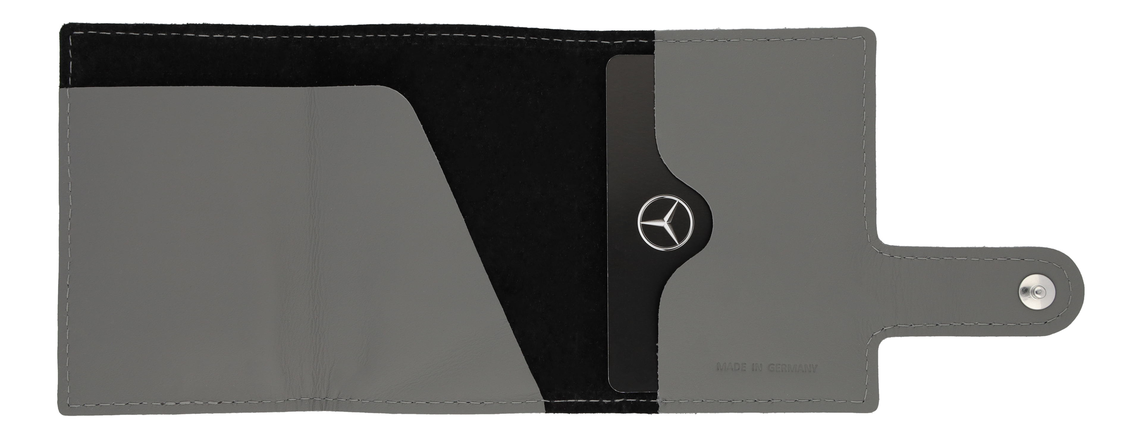Mercedes-Benz - Mini-Geldbörse silbergrau, Rindleder