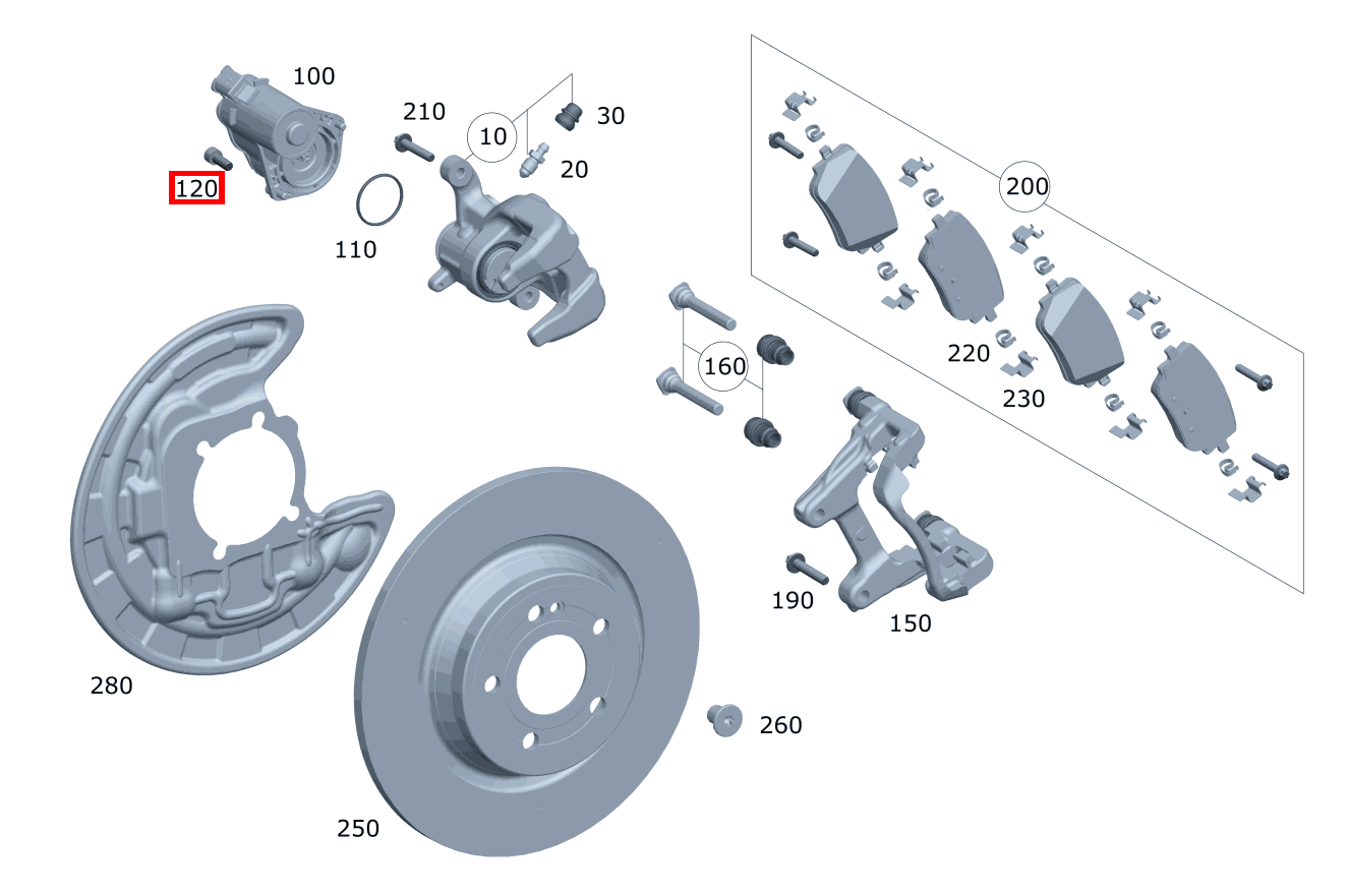 ZYLINDERSCHRAUBE Befestigung Aktuator, links und rechts Mercedes-AMG CLA 35 4MATIC Coupé 177
