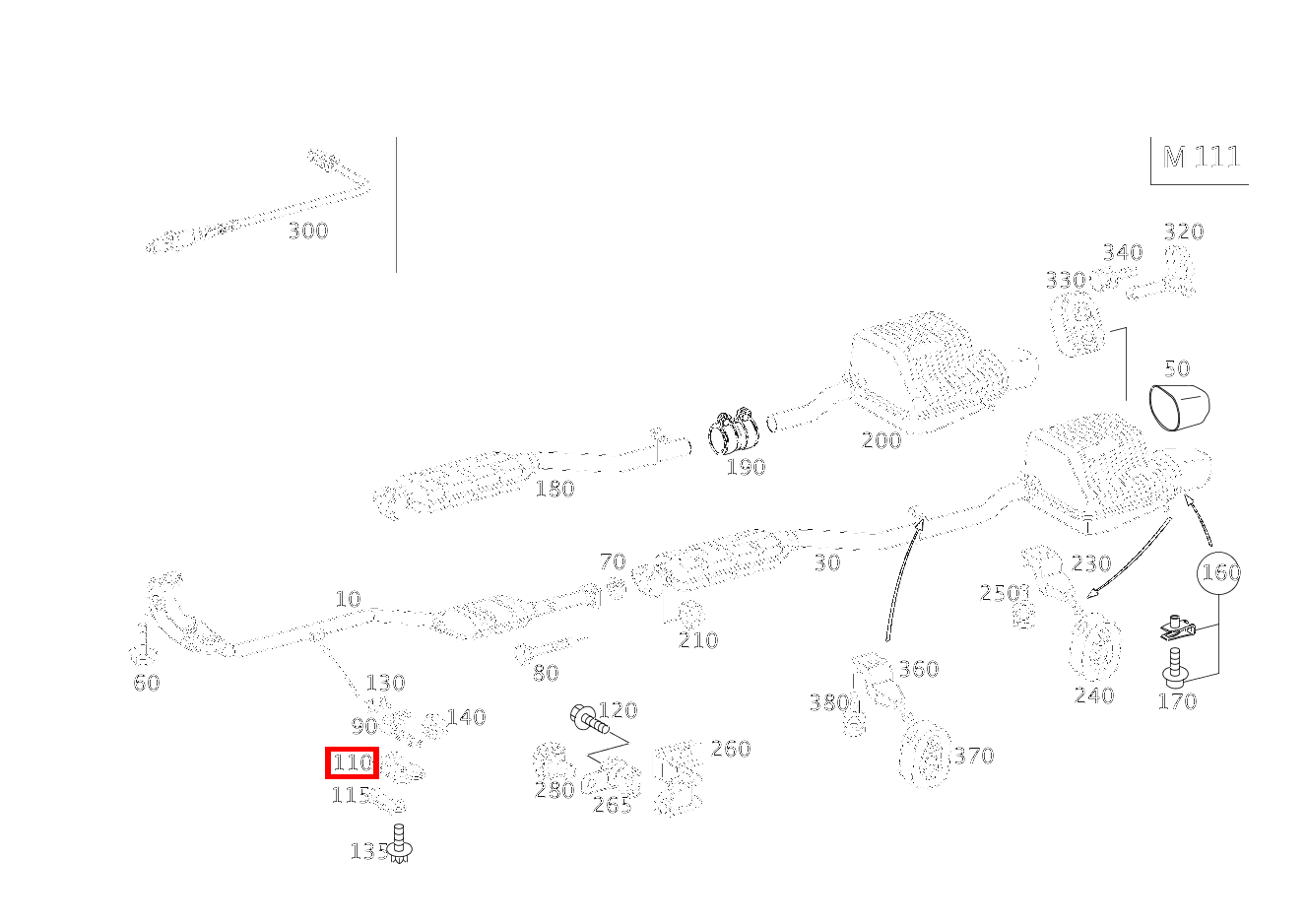 DAEMPFUNGSPLATTE AUSPUFFROHR VORN AN GETRIEBE CL 230 Kompressor 203