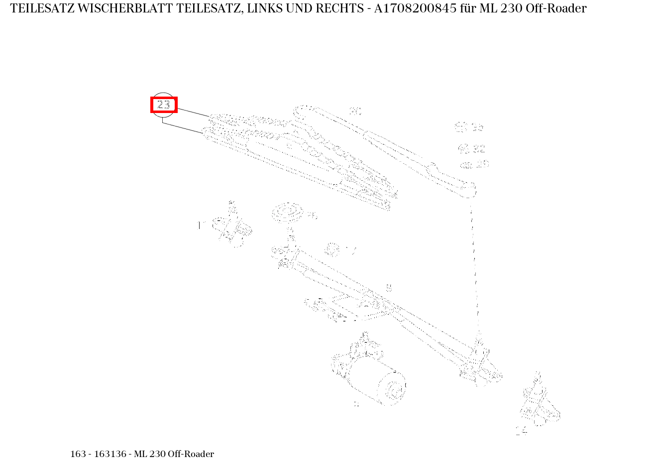 Teilesatz Wischerblatt TEILESATZ, LINKS UND RECHTS ML 230 Off-Roader 163