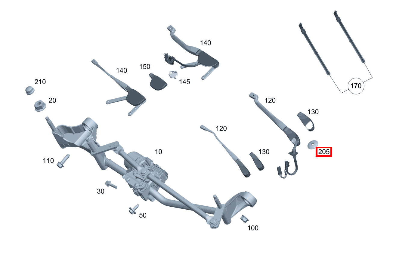 Abdeckung Wischerarm WISCHERARM Mercedes-AMG GLS 63 4MATIC+ 167 Abdeckung Wischerarm WISCHERARM Mercedes-AMG GLS 63 4MATIC+ 167