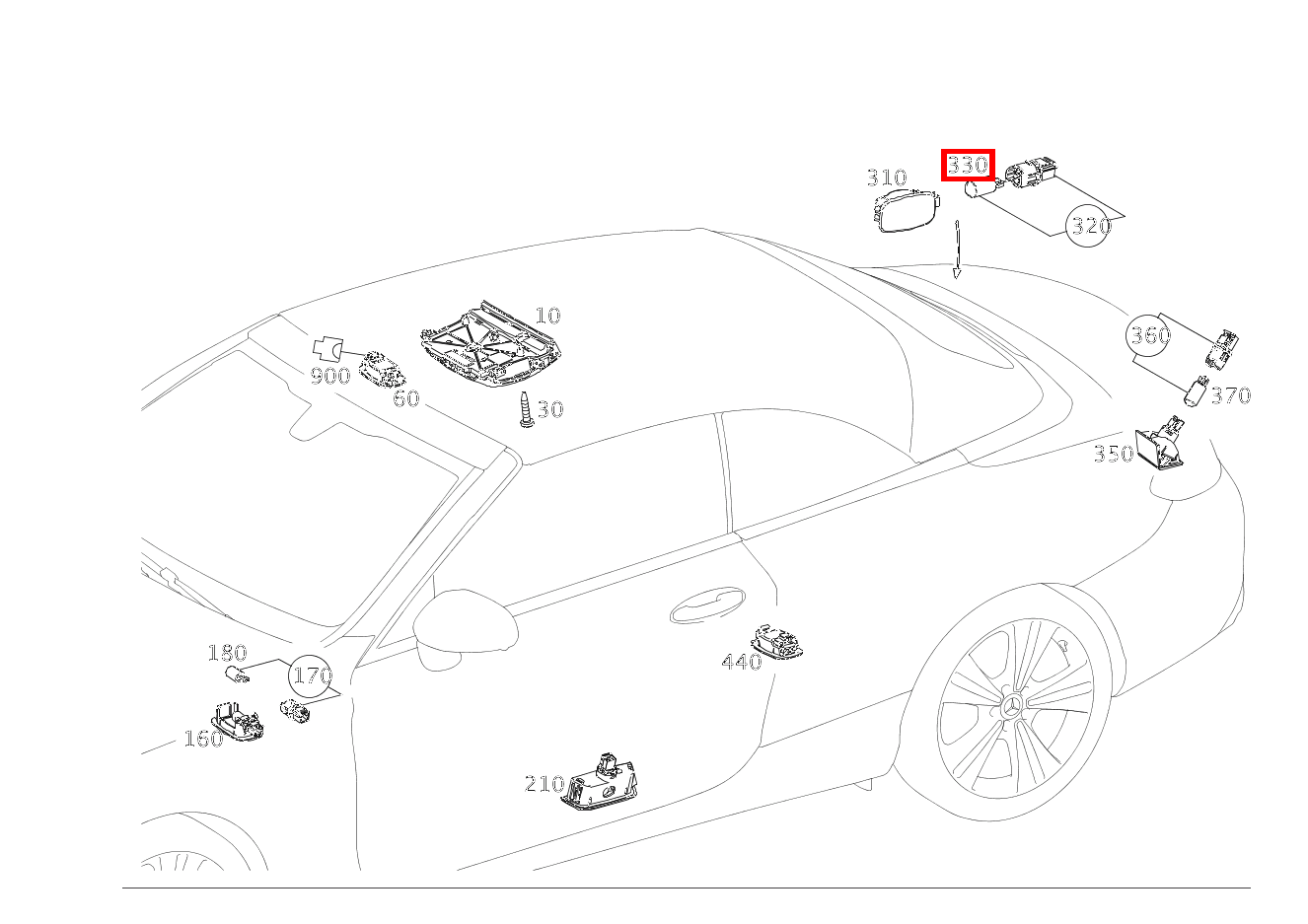 Glühlampe Kofferraumbeleuchtung rechts; 12V-5W Mercedes-AMG C 63 S Cabriolet 205 Glühlampe Kofferraumbeleuchtung rechts; 12V-5W Mercedes-AMG C 63 S Cabriolet 205