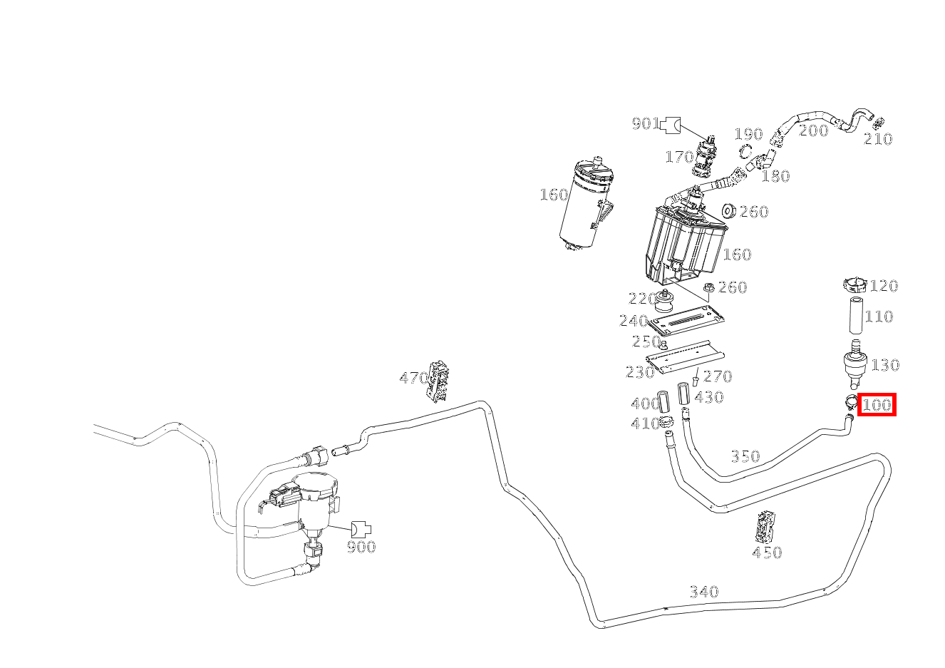 Schlauchschelle Regenerierleitung an Formschlauch; 13-14.5 MM SL65 AMG 231 Schlauchschelle Regenerierleitung an Formschlauch; 13-14.5 MM SL65 AMG 231