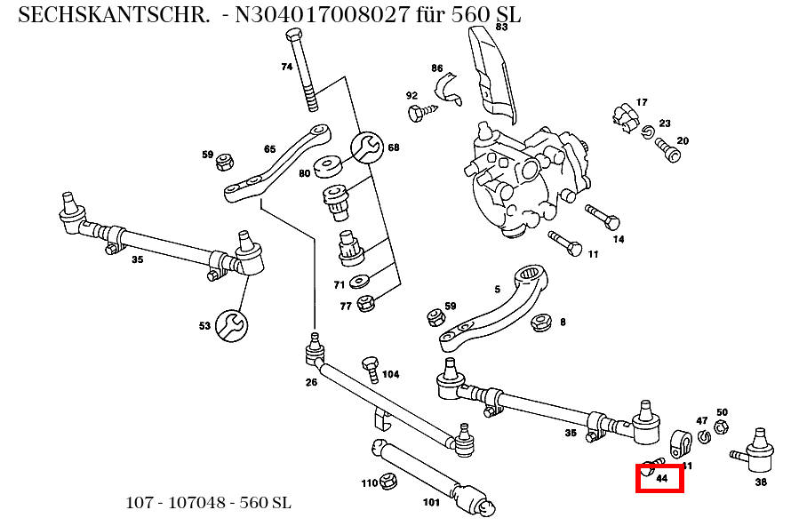 Sechskantschraube 560 SL 107 Sechskantschraube 560 SL 107