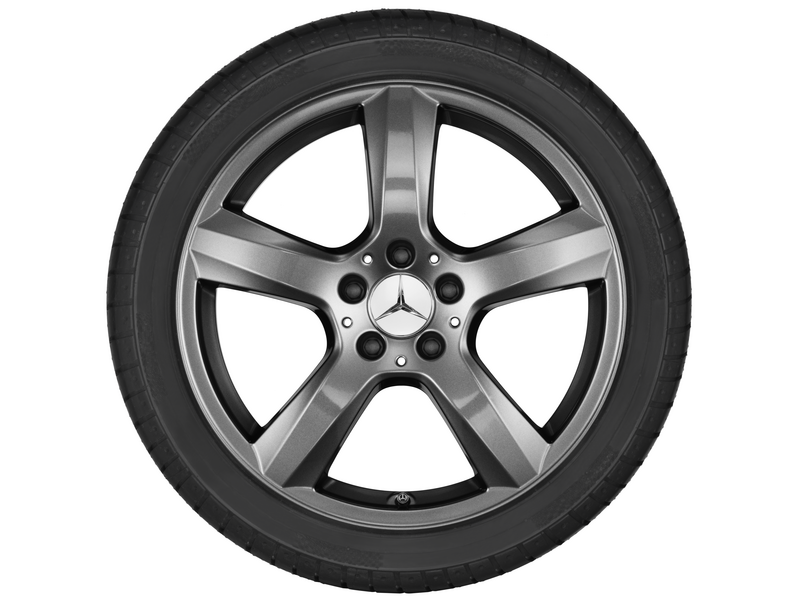Original Mercedes-Benz 18 Zoll 5-Speichen-Rad grau Himalaya mit 