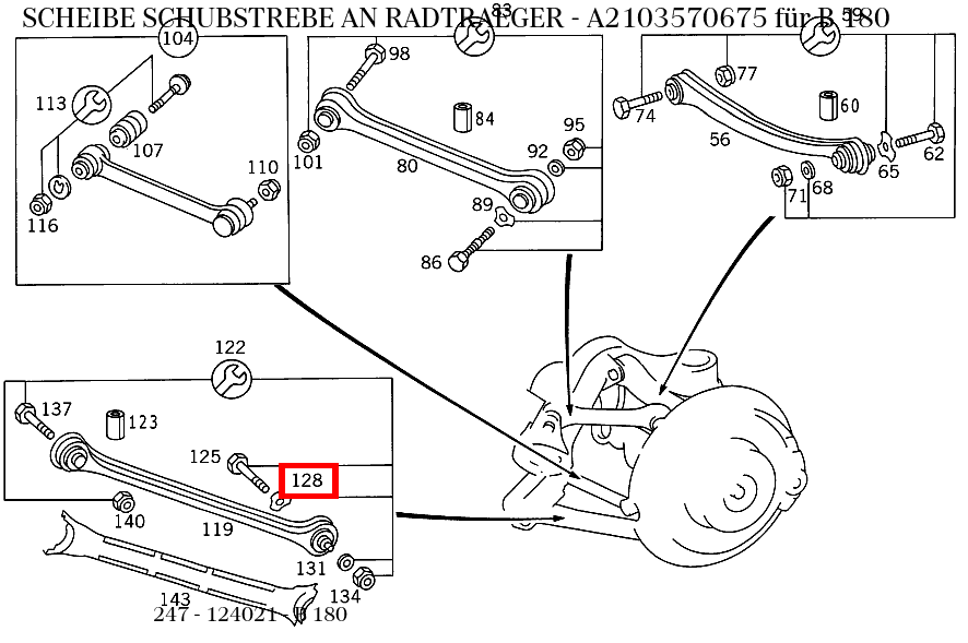 Scheibe SCHUBSTREBE AN RADTRAEGER B 180 247 Scheibe SCHUBSTREBE AN RADTRAEGER B 180 247