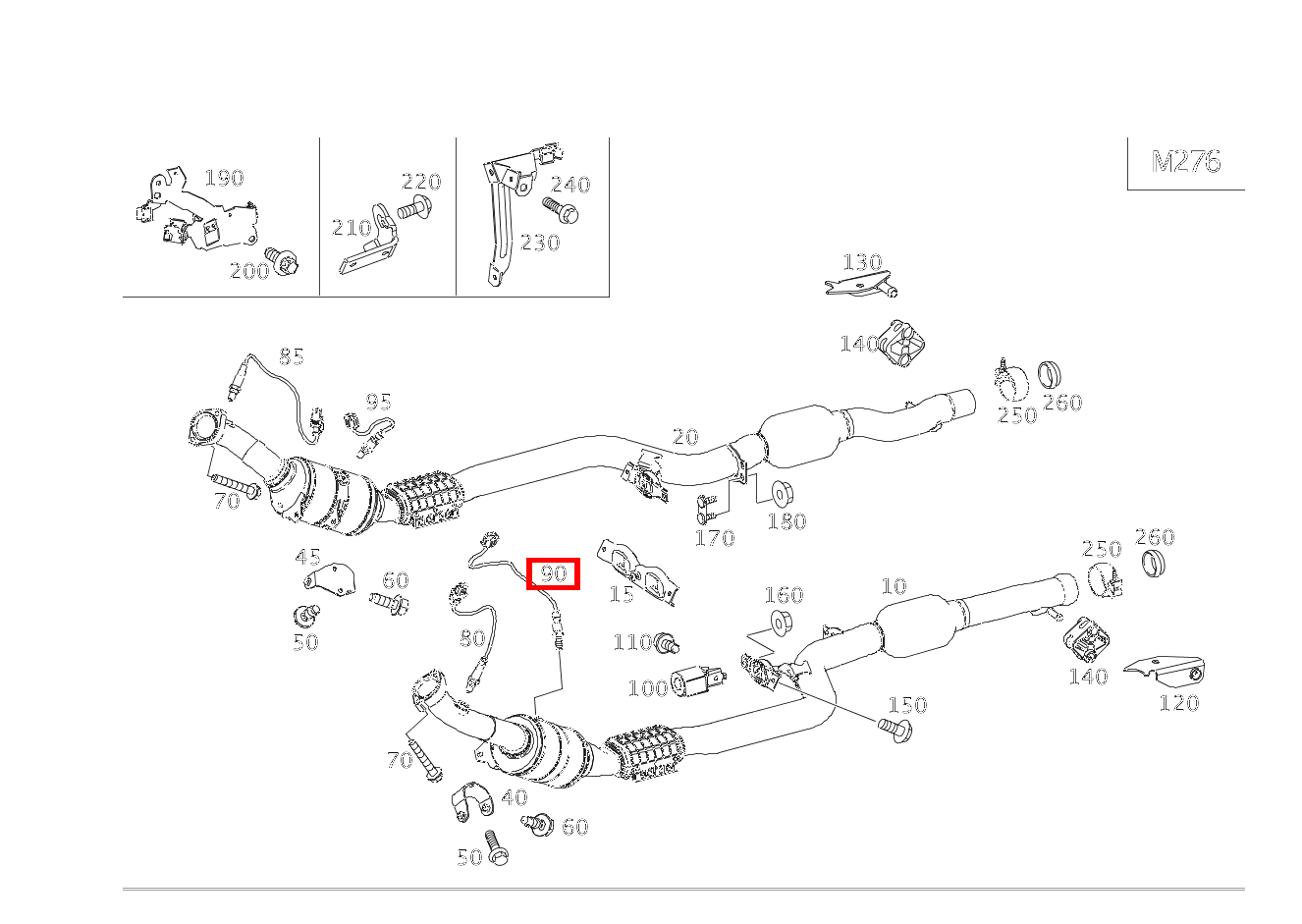 Lambdasonde DIAGNOSESONDE LINKS NACH KATALYSATOR S 560 e Limousine lang BCA 222 Lambdasonde DIAGNOSESONDE LINKS NACH KATALYSATOR S 560 e Limousine lang BCA 222