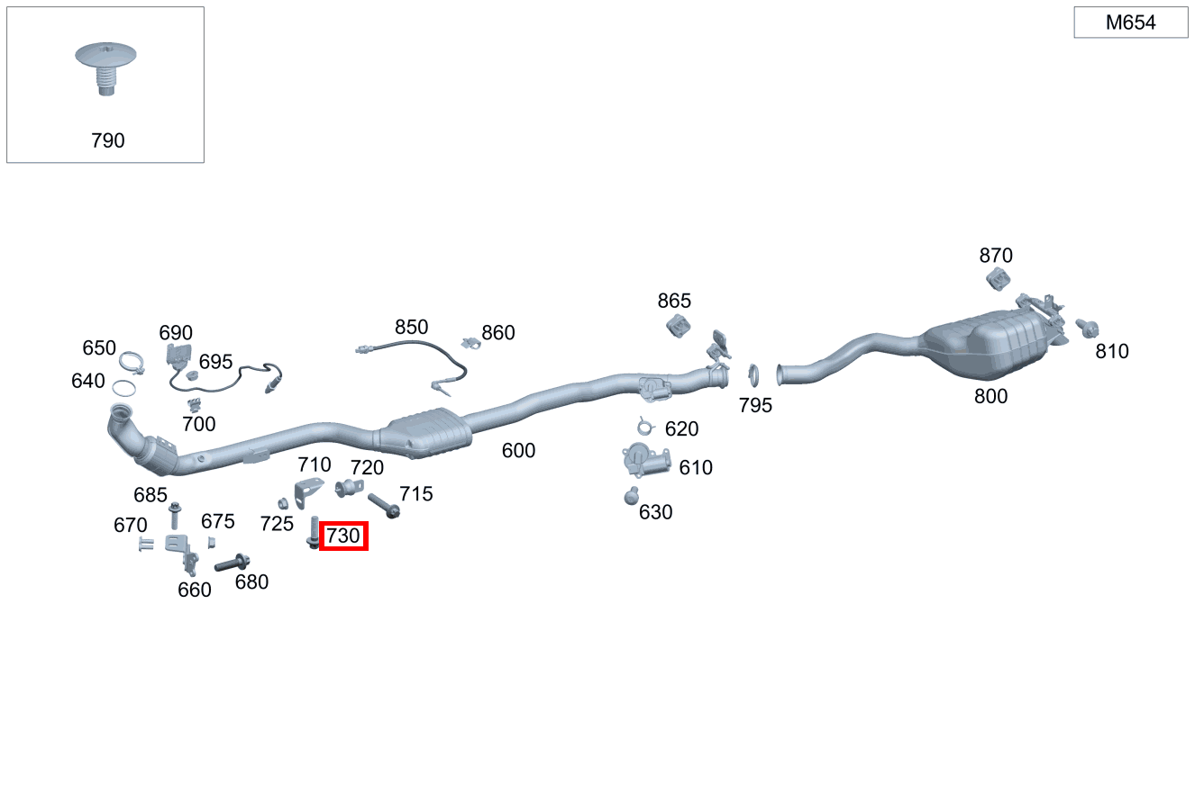 Gewindefurchende Schraube Halter an Aufnahme Motorträger links; M10X22 C 220 d T-Modell 247