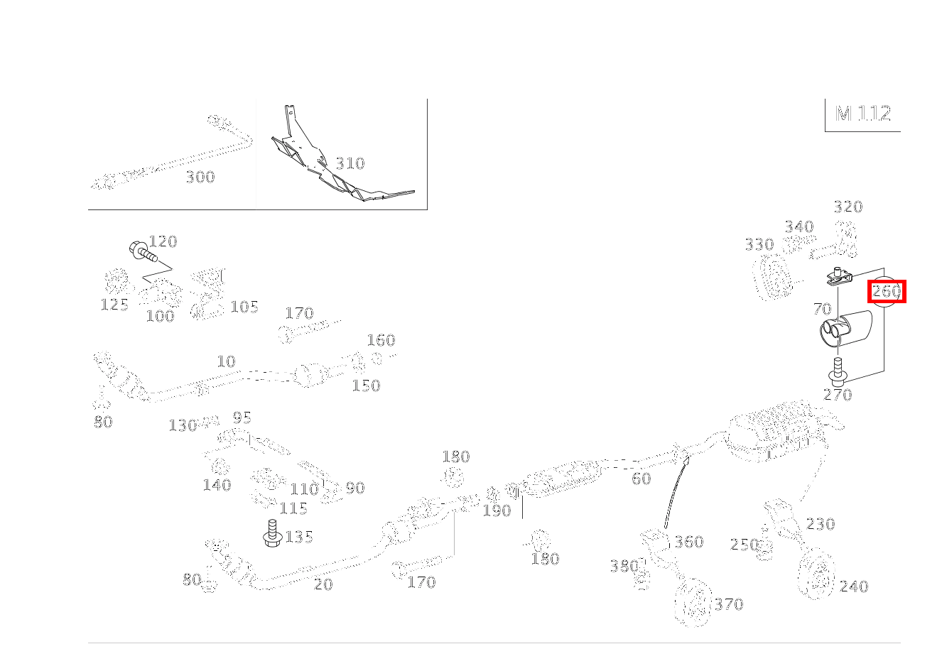 Befestigungsteile BEFESTIGUNG ENDSTUECK C 320 Sportcoupé 203