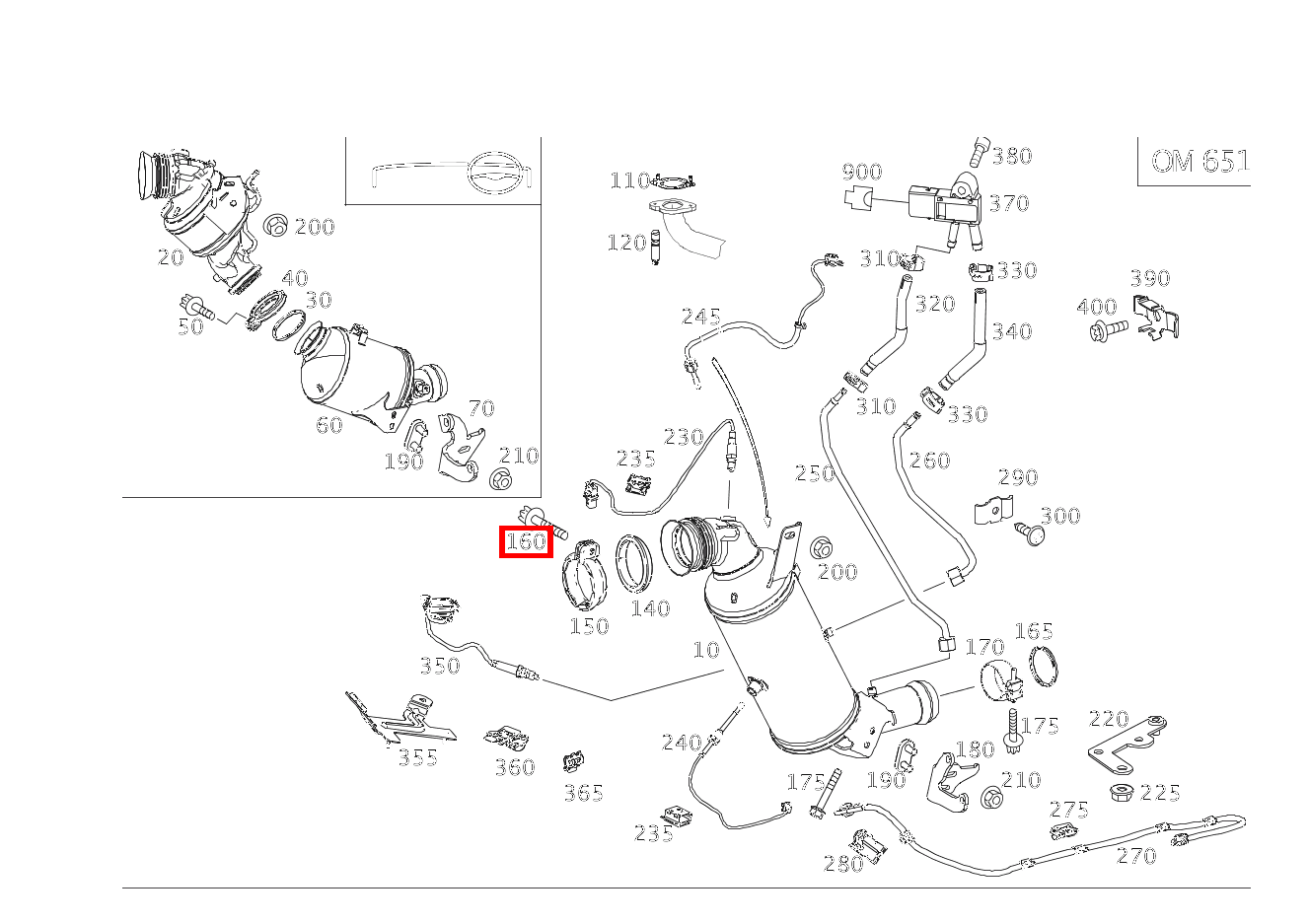 Sechsrundschraube ROHRSCHELLE AN ABGASTURBOLADER; M8X40 E 250 d Cabriolet 207 Sechsrundschraube ROHRSCHELLE AN ABGASTURBOLADER; M8X40 E 250 d Cabriolet 207