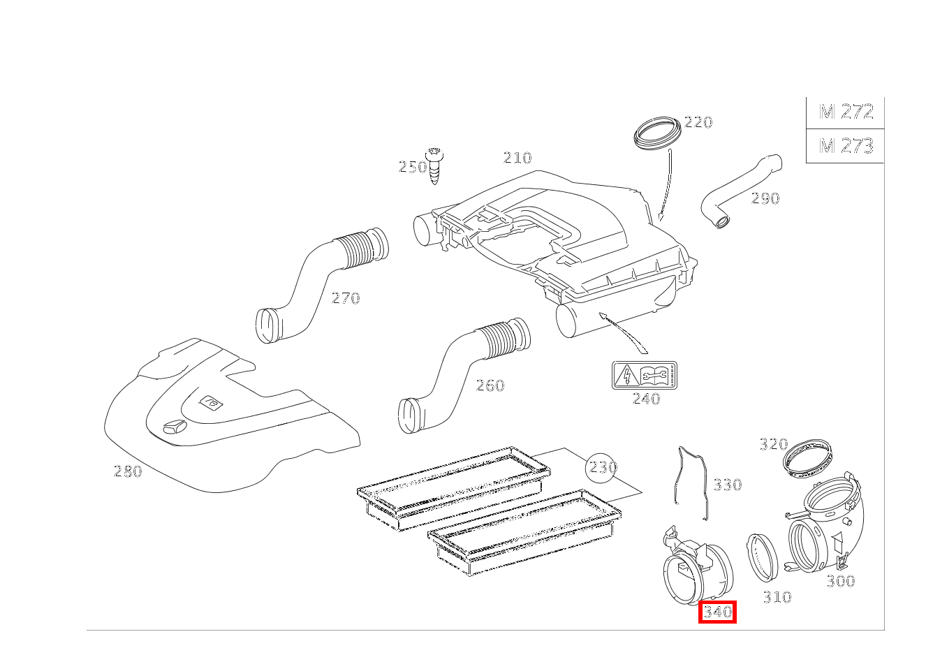 HEISSFILMLUFTMASSENSENSOR R 500/550 L 4MATIC 251 HEISSFILMLUFTMASSENSENSOR R 500/550 L 4MATIC 251