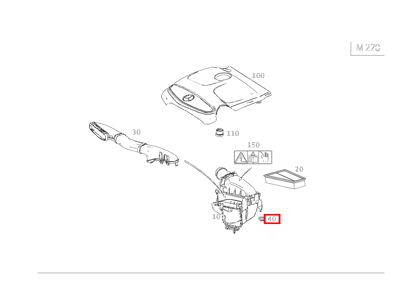 Elastomerlager Befestigung Dämpferfilter CLA 200 Shooting Brake 212 Elastomerlager Befestigung Dämpferfilter CLA 200 Shooting Brake 212
