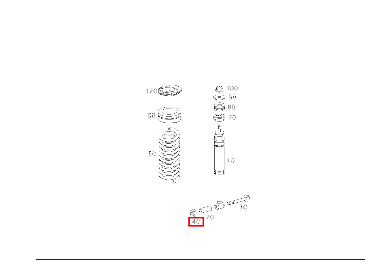 Mutter BEFESTIGUNG STOSSDAEMPFER UNTEN; M10 SLK 55 AMG Roadster 171 Mutter BEFESTIGUNG STOSSDAEMPFER UNTEN; M10 SLK 55 AMG Roadster 171