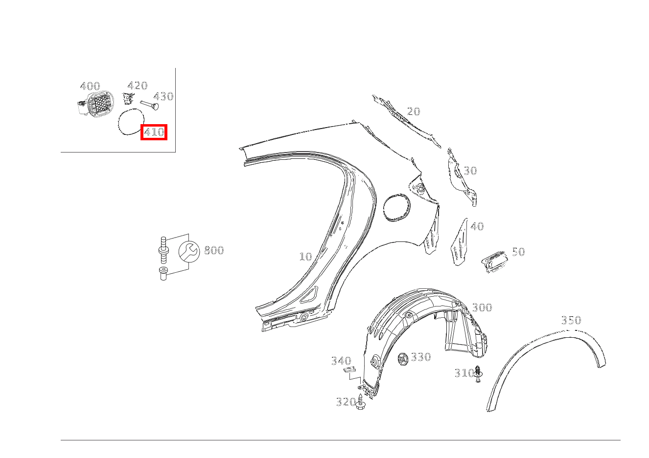 Beplankung Tankklappe TANKKLAPPE B 200 246