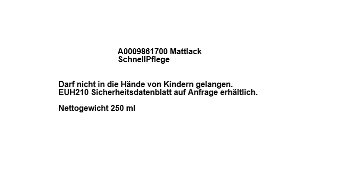 Mattlack Pflegeset 