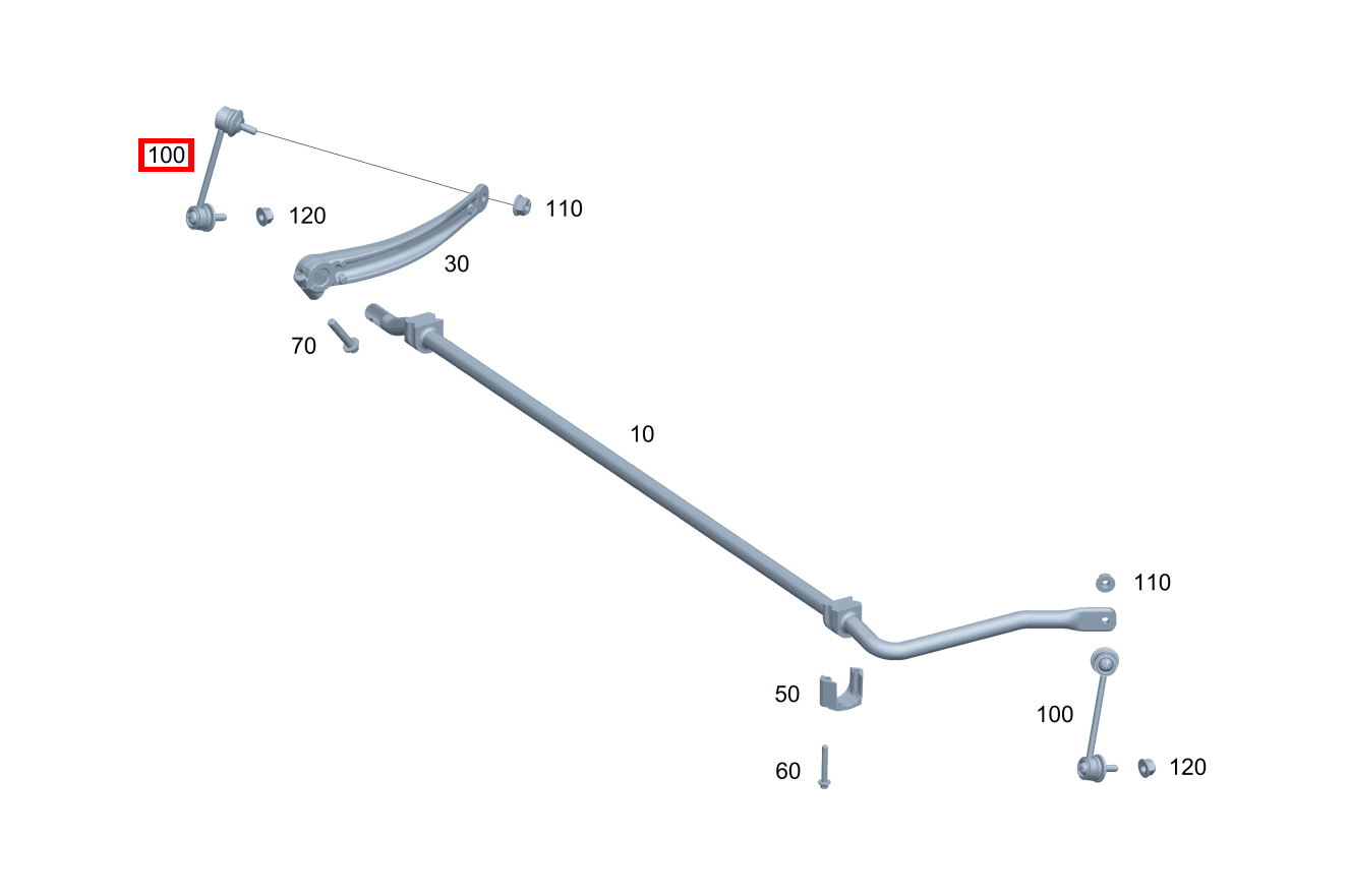 Drehstabgestänge HINTEN RECHTS Mercedes-AMG GT S 197 Drehstabgestänge HINTEN RECHTS Mercedes-AMG GT S 197