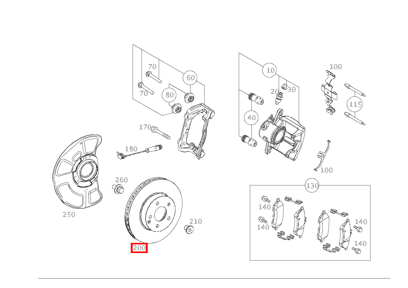 Bremsscheibe belüftet Vorne Rechts E 250 T-Modell BlueTec 212