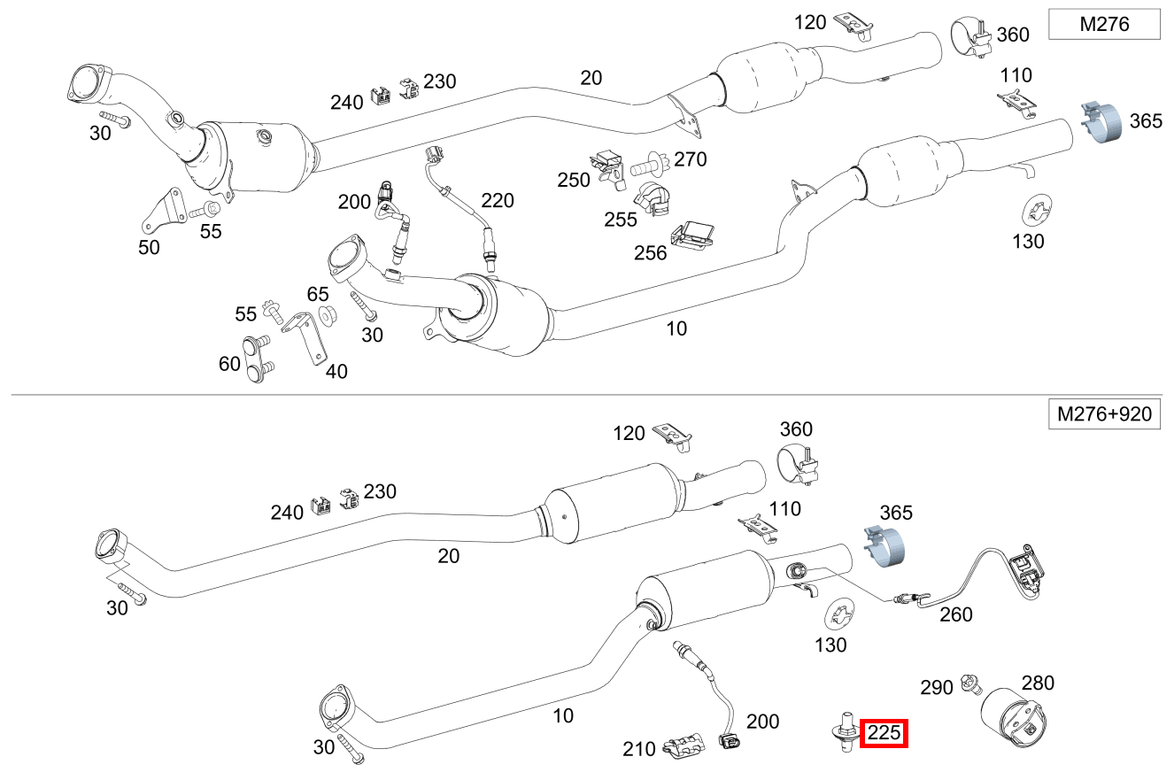 Sechskantmutter Mit Bund NOX-Sensor nach Katalysator; 5 MM S 350 DE 4MATIC Limousine lang 221 Sechskantmutter Mit Bund NOX-Sensor nach Katalysator; 5 MM S 350 DE 4MATIC Limousine lang 221