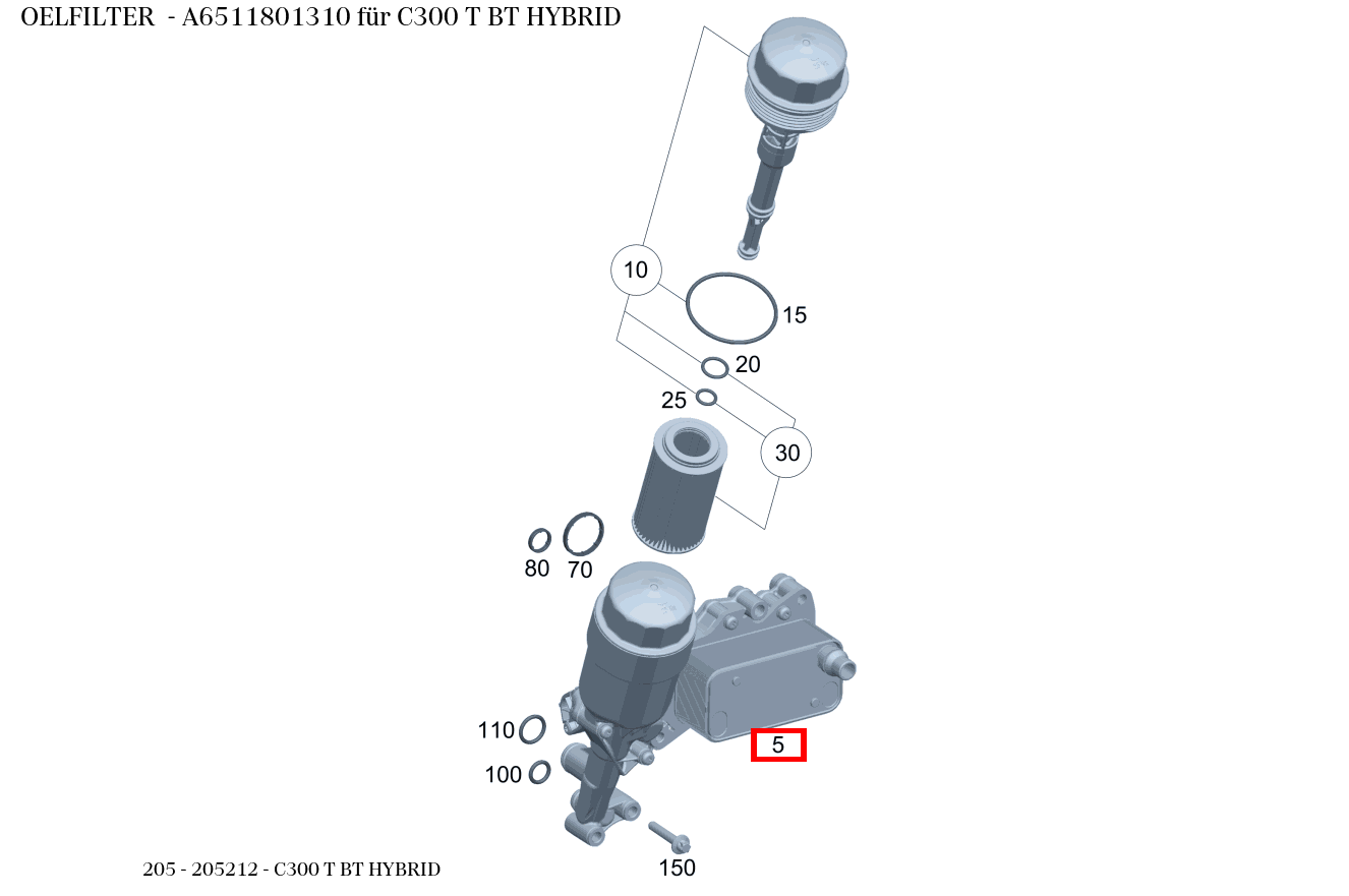 Ölfilter C300 T BT HYBRID 205 Ölfilter C300 T BT HYBRID 205