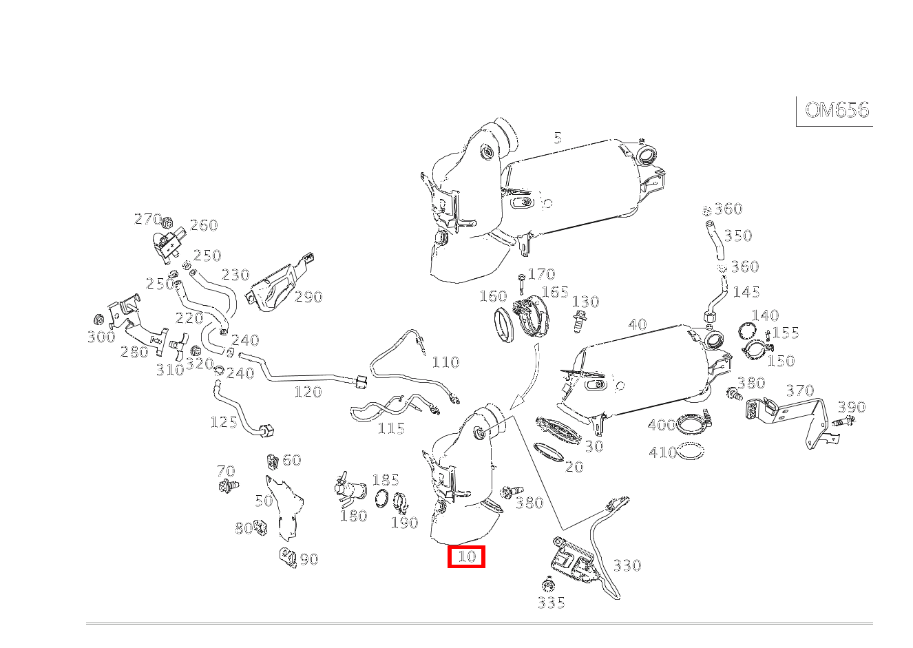 Abgasleitung Katalysator CLS 400 d 4MATIC 257 Abgasleitung Katalysator CLS 400 d 4MATIC 257