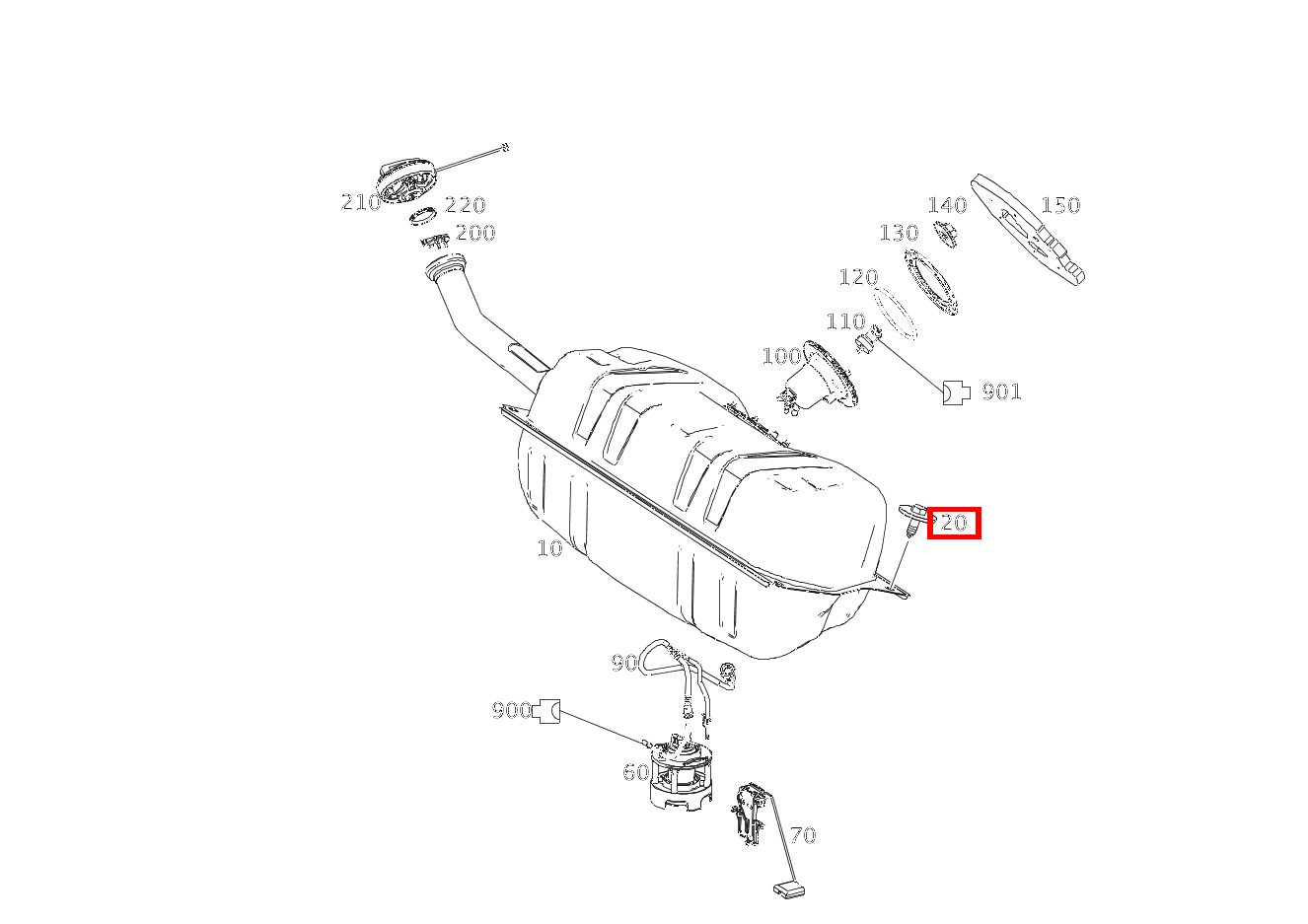 Verschlussschraube Behälter an Karosserie SL65 AMG 231 Verschlussschraube Behälter an Karosserie SL65 AMG 231