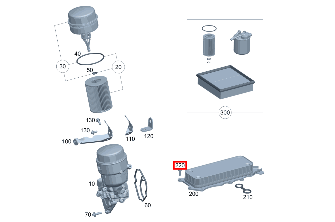 Sechsrundschraube Ölkühler an Zylinderkurbelgehäuse; M6X19 C 320 T CDI 203