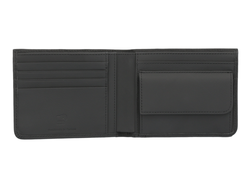 Geldbörse schwarz, Rindleder | B66959384