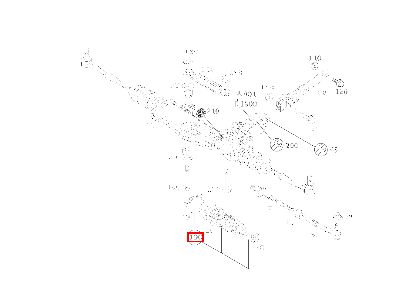 Reparatursatz ZAHNSTANGENLENKUNG SL 65 AMG Roadster BCA 230 Reparatursatz ZAHNSTANGENLENKUNG SL 65 AMG Roadster BCA 230