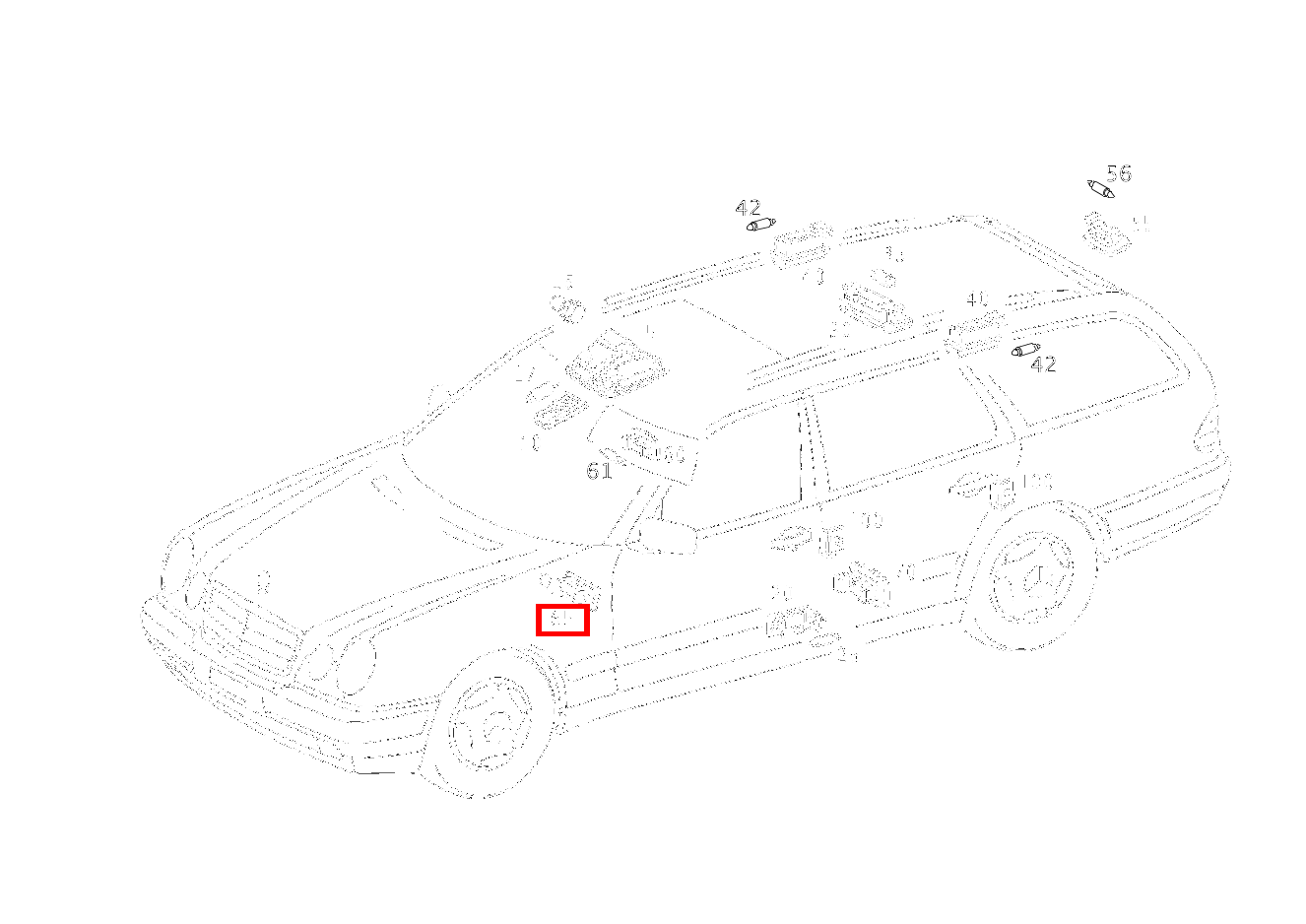 Innenleuchte FUSSRAUM E280 210