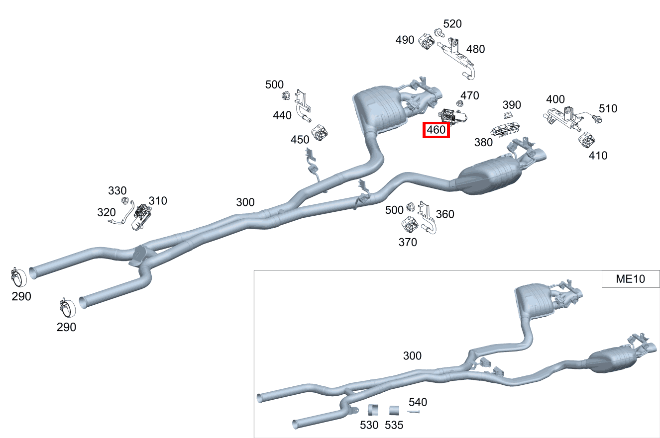 Aktuator Abgasklappe hinten rechts Mercedes-AMG GT 63 S E PERFORMANCE 290 Aktuator Abgasklappe hinten rechts Mercedes-AMG GT 63 S E PERFORMANCE 290