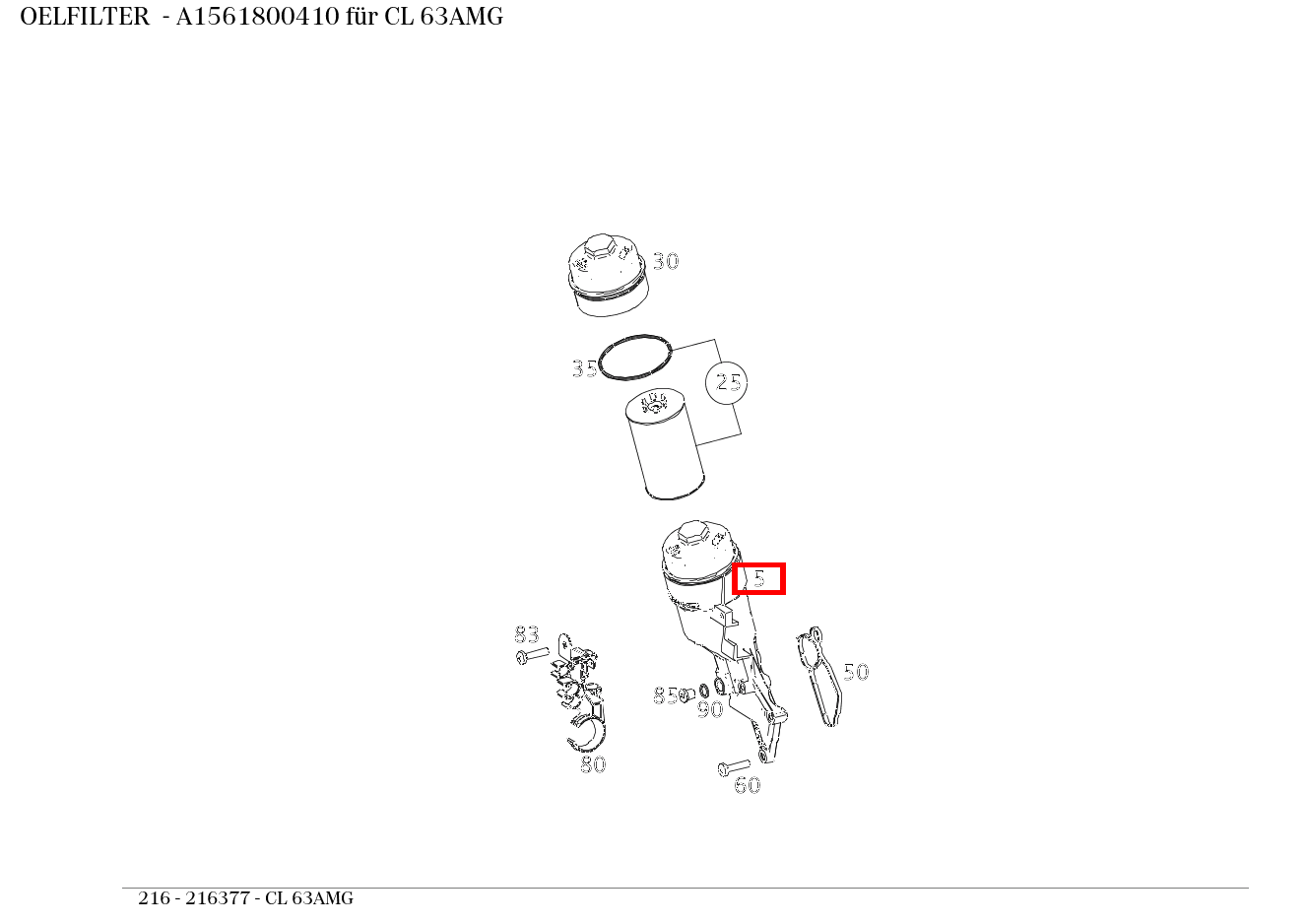 Ölfilter CL 63AMG 216