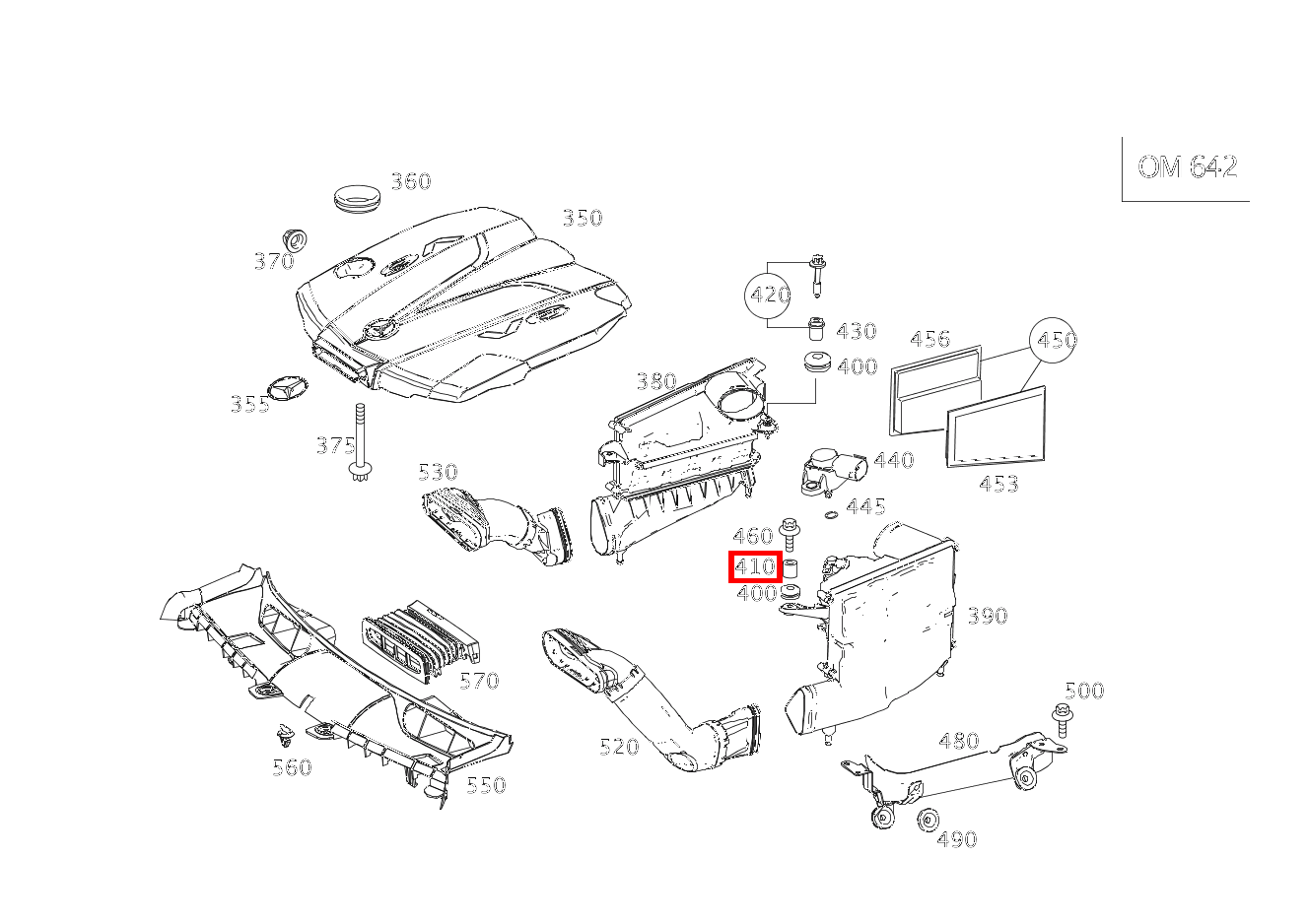 Buchse Befestigung Luftfiltergehäuse vorn GLK350CDI 4M 204 Buchse Befestigung Luftfiltergehäuse vorn GLK350CDI 4M 204