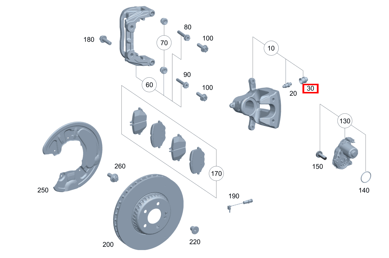 Staubschutzkappe Entlüfterventil, links und rechts E 300 Cabriolet 238 Staubschutzkappe Entlüfterventil, links und rechts E 300 Cabriolet 238
