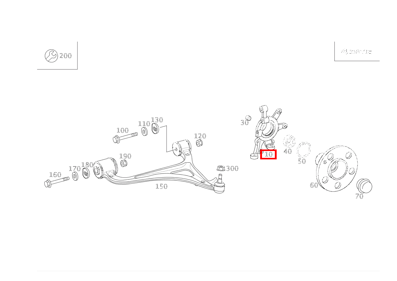 ACHSSCHENKEL LINKS VORN LINKS C 280 4MATIC T-Modell 203 ACHSSCHENKEL LINKS VORN LINKS C 280 4MATIC T-Modell 203