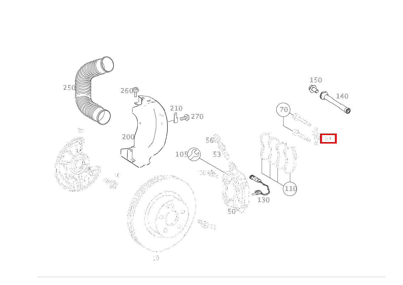 Spreizfeder LINKS UND RECHTS SL500 230