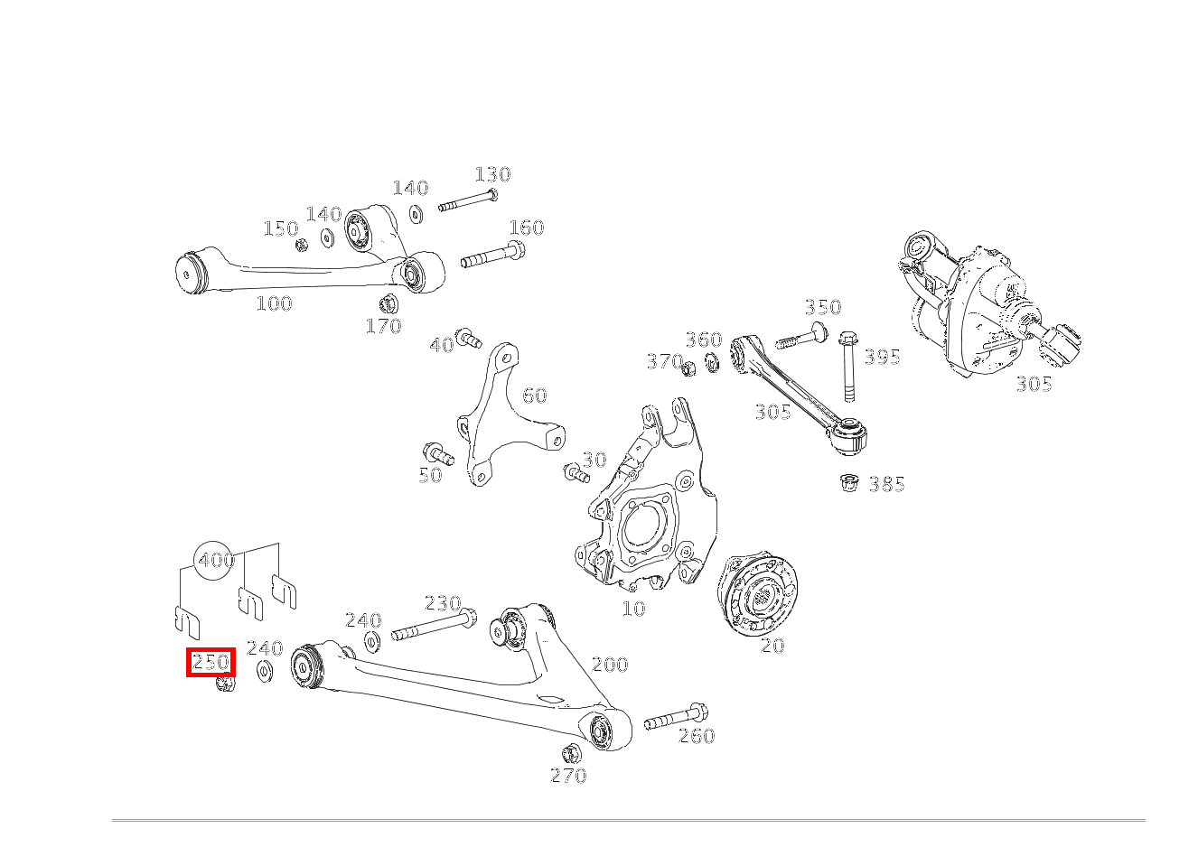 Mutter Querlenker unten an Rahmen rechts; M14X1.5 Mercedes-AMG GT Roadster 190