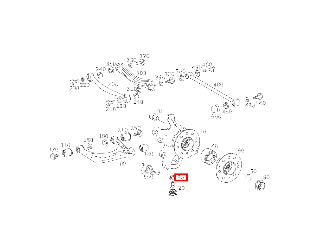 Mutter TRAGGELENK AN QUERLENKER; M16 GL 500 4MATIC Off-Roader 164 Mutter TRAGGELENK AN QUERLENKER; M16 GL 500 4MATIC Off-Roader 164