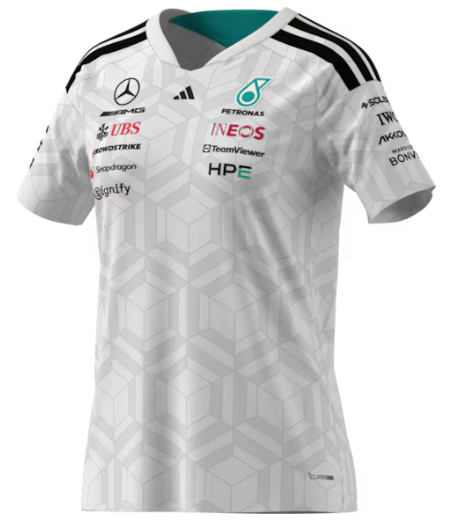 T-Shirt Damen, Fahrer, Mercedes-AMG F1 weiß T-Shirt Damen, Fahrer, Mercedes-AMG F1 weiß