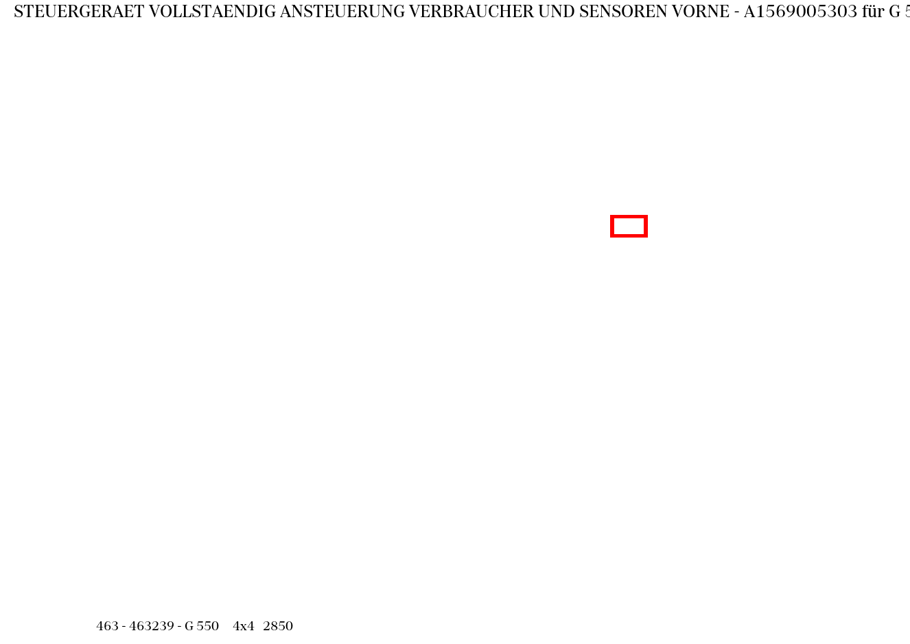 Steuergerät vollständig ANSTEUERUNG VERBRAUCHER UND SENSOREN VORNE G 550 4x4 2850 463