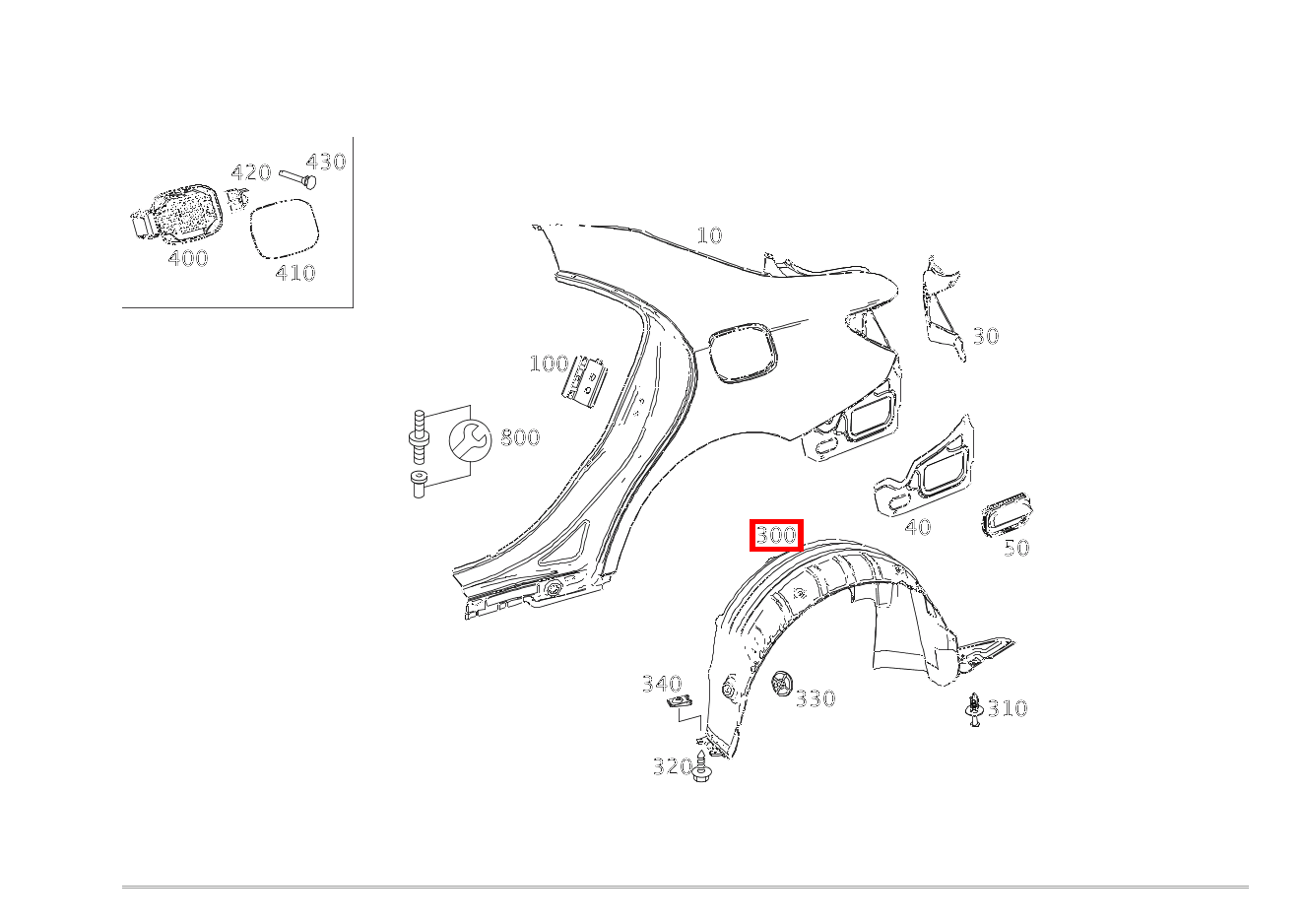 RADLAUFABDECKUNG HINTEN RECHTS CLA 250 4MATIC Coupé 117 RADLAUFABDECKUNG HINTEN RECHTS CLA 250 4MATIC Coupé 117