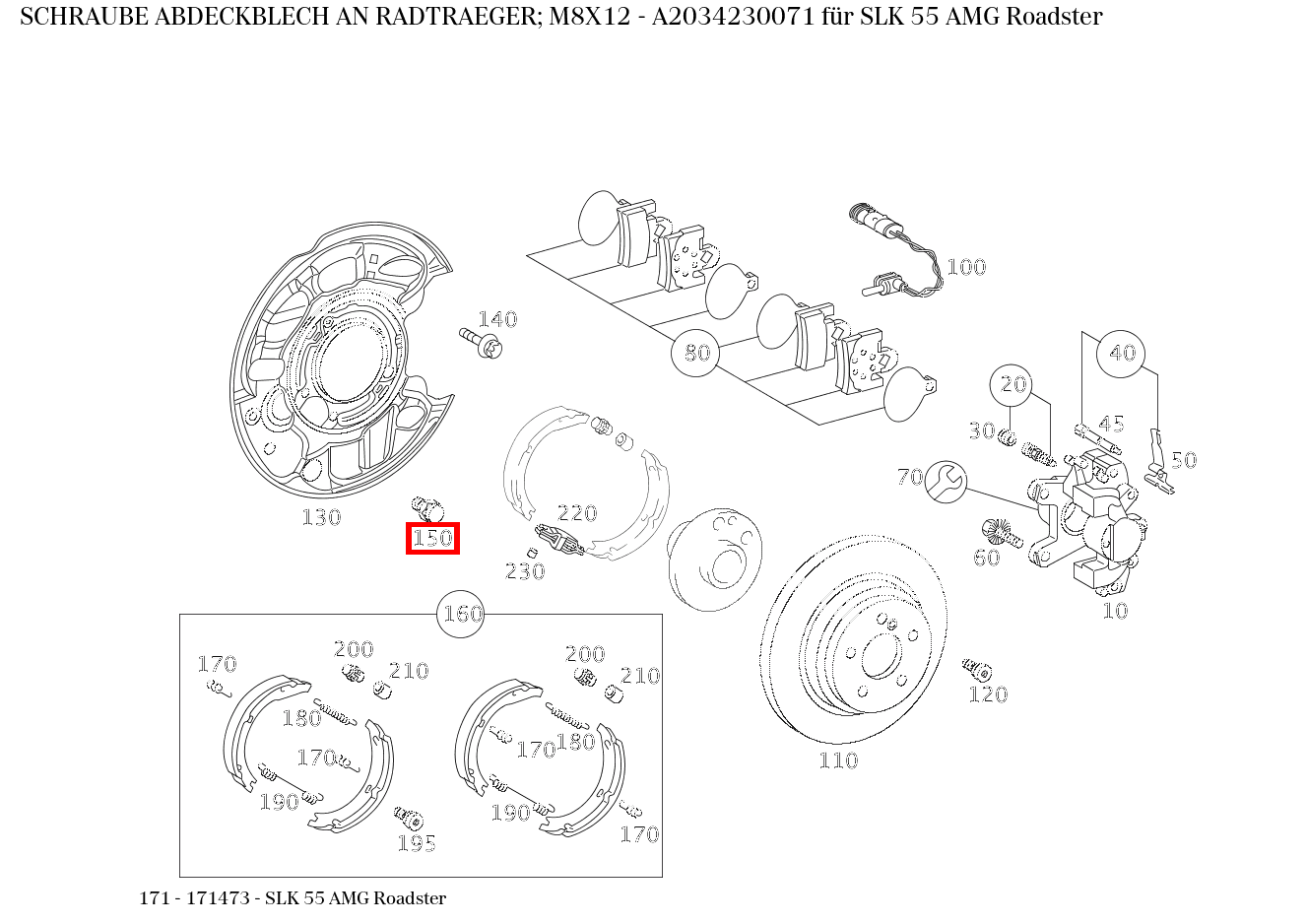 Schraube ABDECKBLECH AN RADTRAEGER; M8X12 SLK 55 AMG Roadster 171 Schraube ABDECKBLECH AN RADTRAEGER; M8X12 SLK 55 AMG Roadster 171